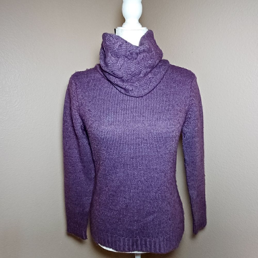 Luigi Baldo Italy Merino Wool Alpaca Cowl Neck Knit Sweater Size M Terracota